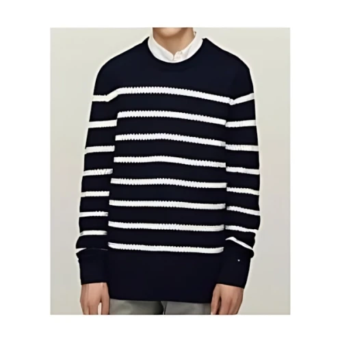 Tommy Hilfiger ホリゾンタルストライプ クルーネックニット