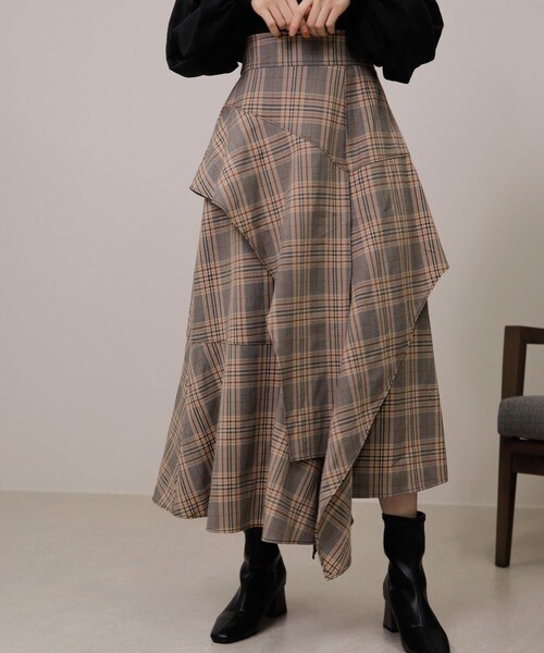 LADYMADE アシメレイヤード3Dスカート