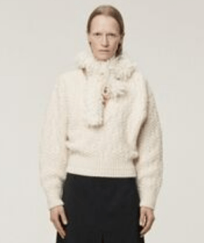 RECTO FRINGE MUFFLER KNIT TOP