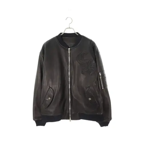 Chrome Hearts CHロゴパッチボンバーレザーブルゾン