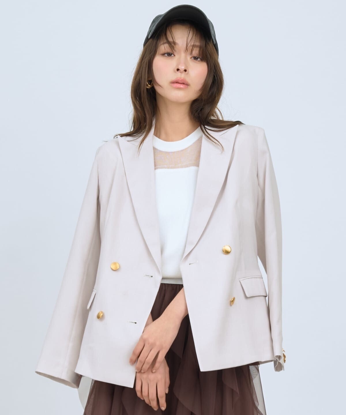 AND COUTURE シアーテーラードジャケット