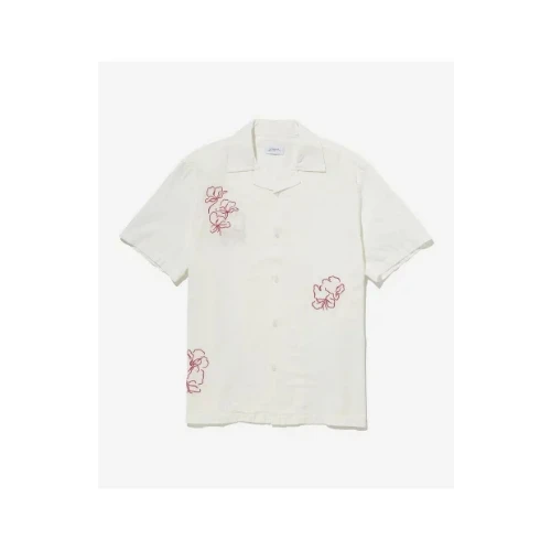 Saturdays NYC Canty Sz Embroidered Gauze SS Shirt