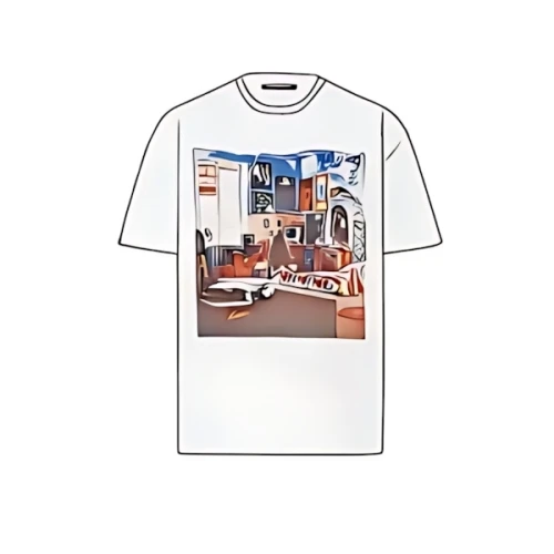 LOUIS VUITTON プリンテッドコットンTシャツ