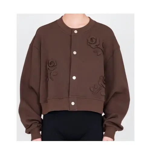VIVIANO Flowr Applique Jersey Cardigan
