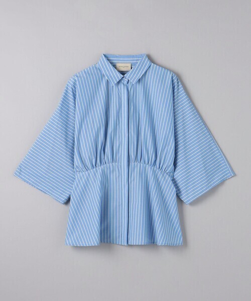 UNITED ARROWS ストライプ ドルマンスリーブ ブラウス