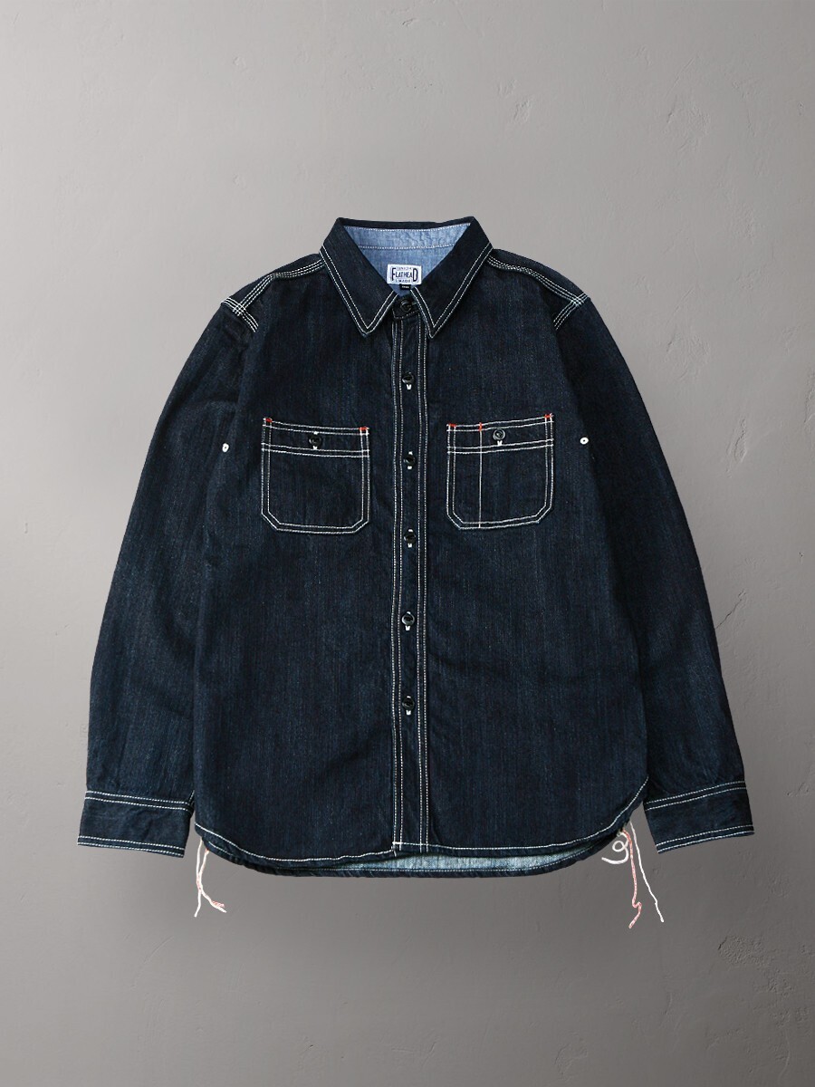 THE FLAT HEAD 10oz デニム ワークシャツ