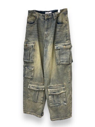 XU DOG pocket cargo denim pants