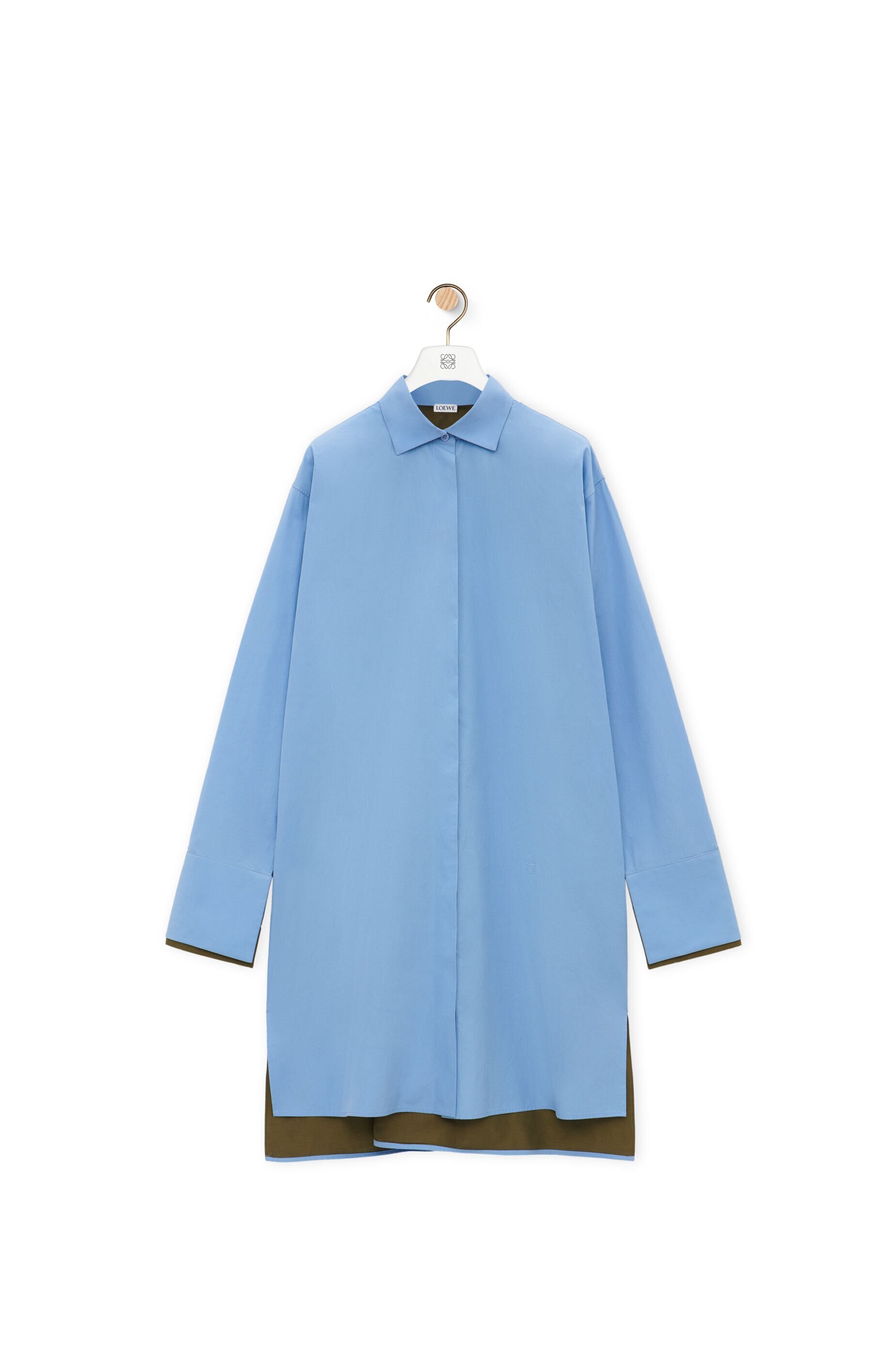 LOEWE ターンアップ シャツドレス（コットン）