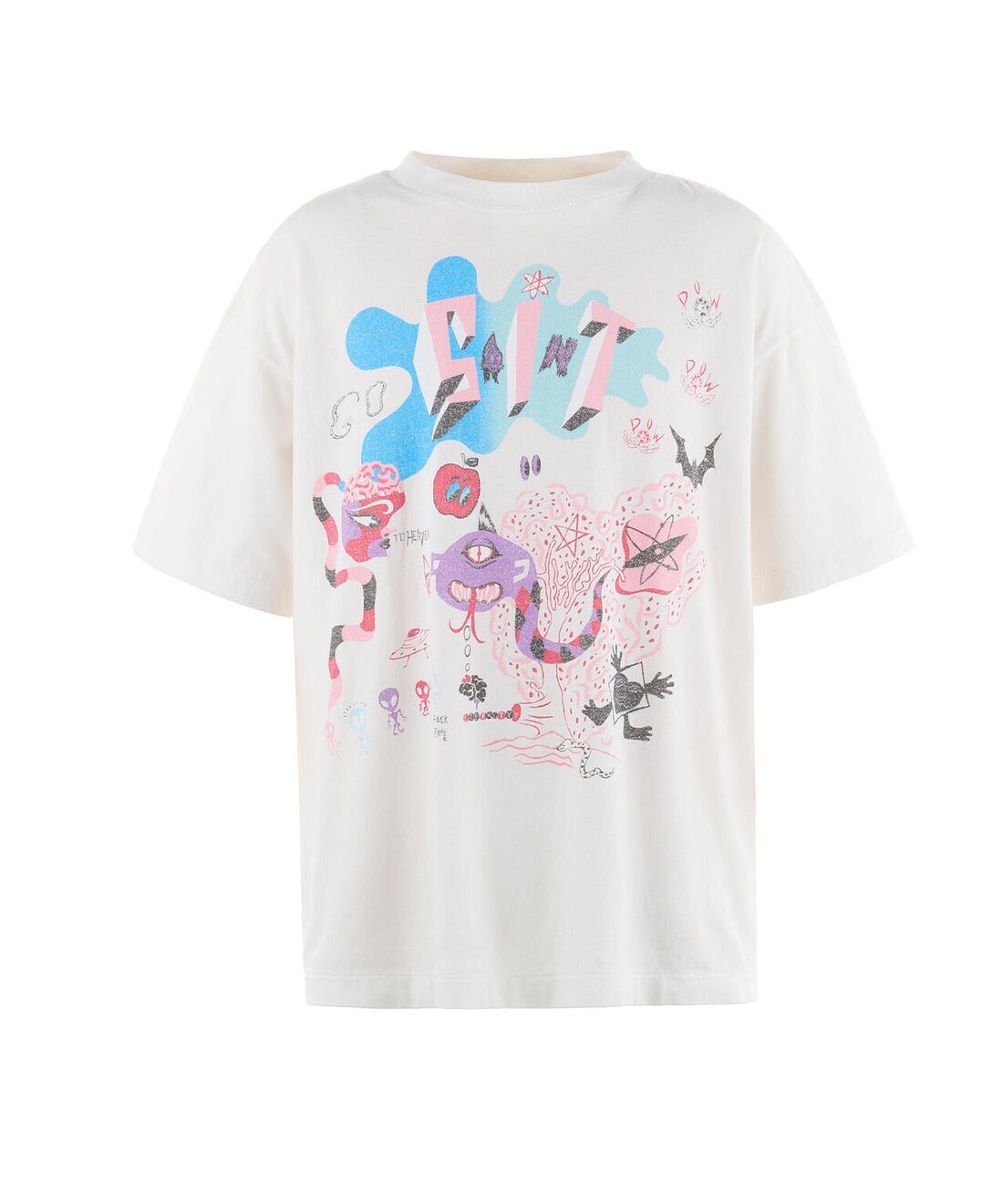 SAINT MICHAEL SS TEE / DAY OF THE FREAKS / WHITE