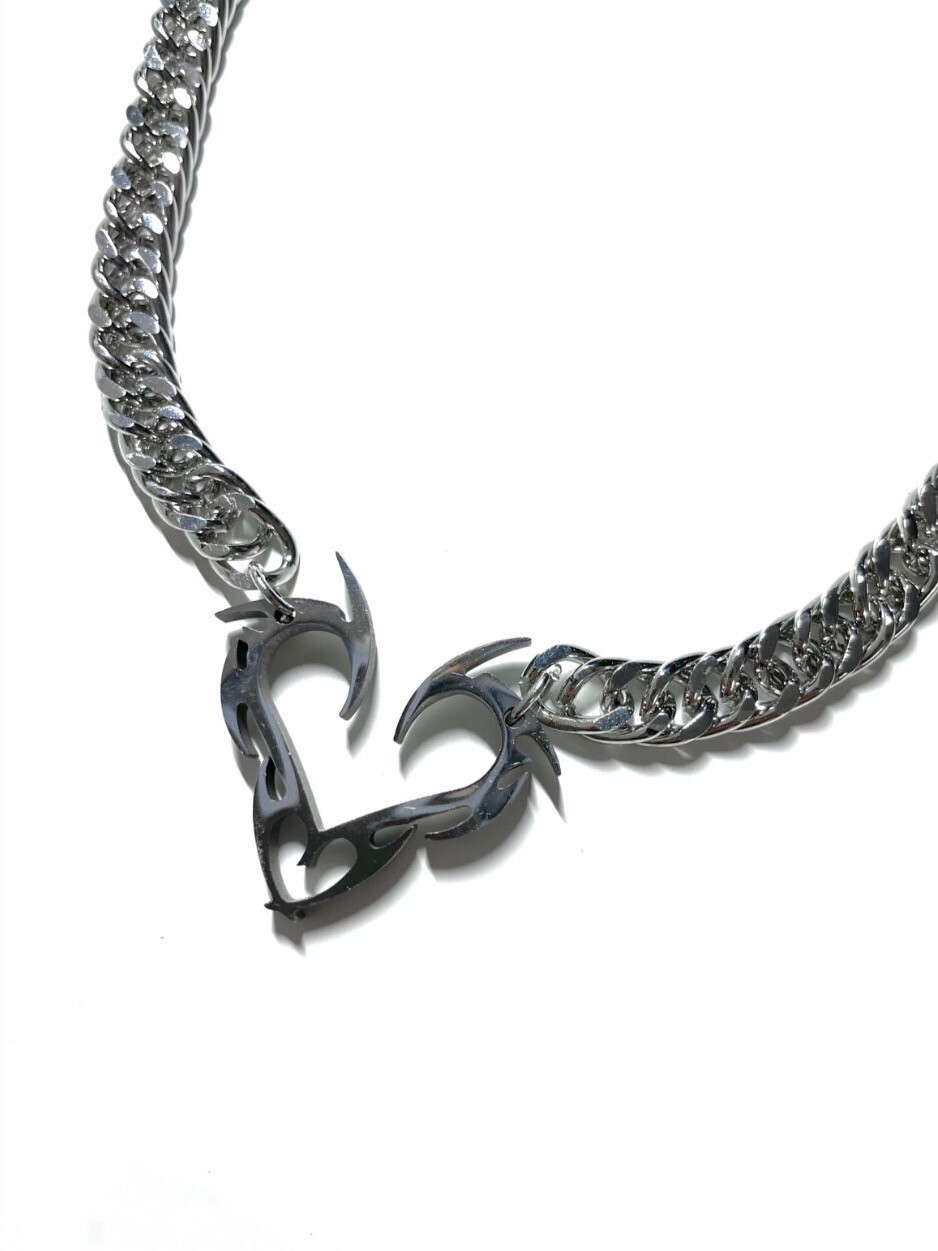 XU DOG tribal heart necklace