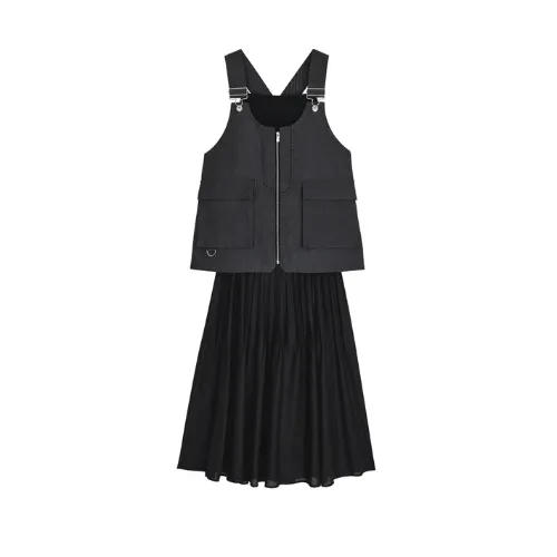 Ameri VINTAGE WORK VEST SET DRESS