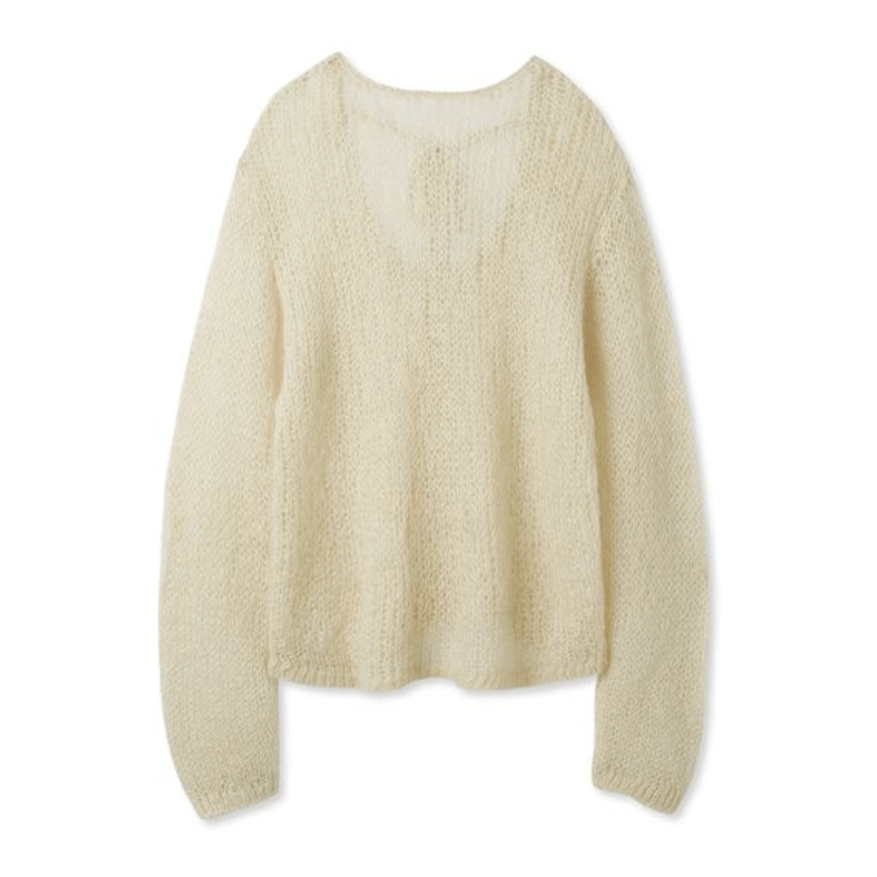 FRAY I.D セミシアーモヘヤニットトップス