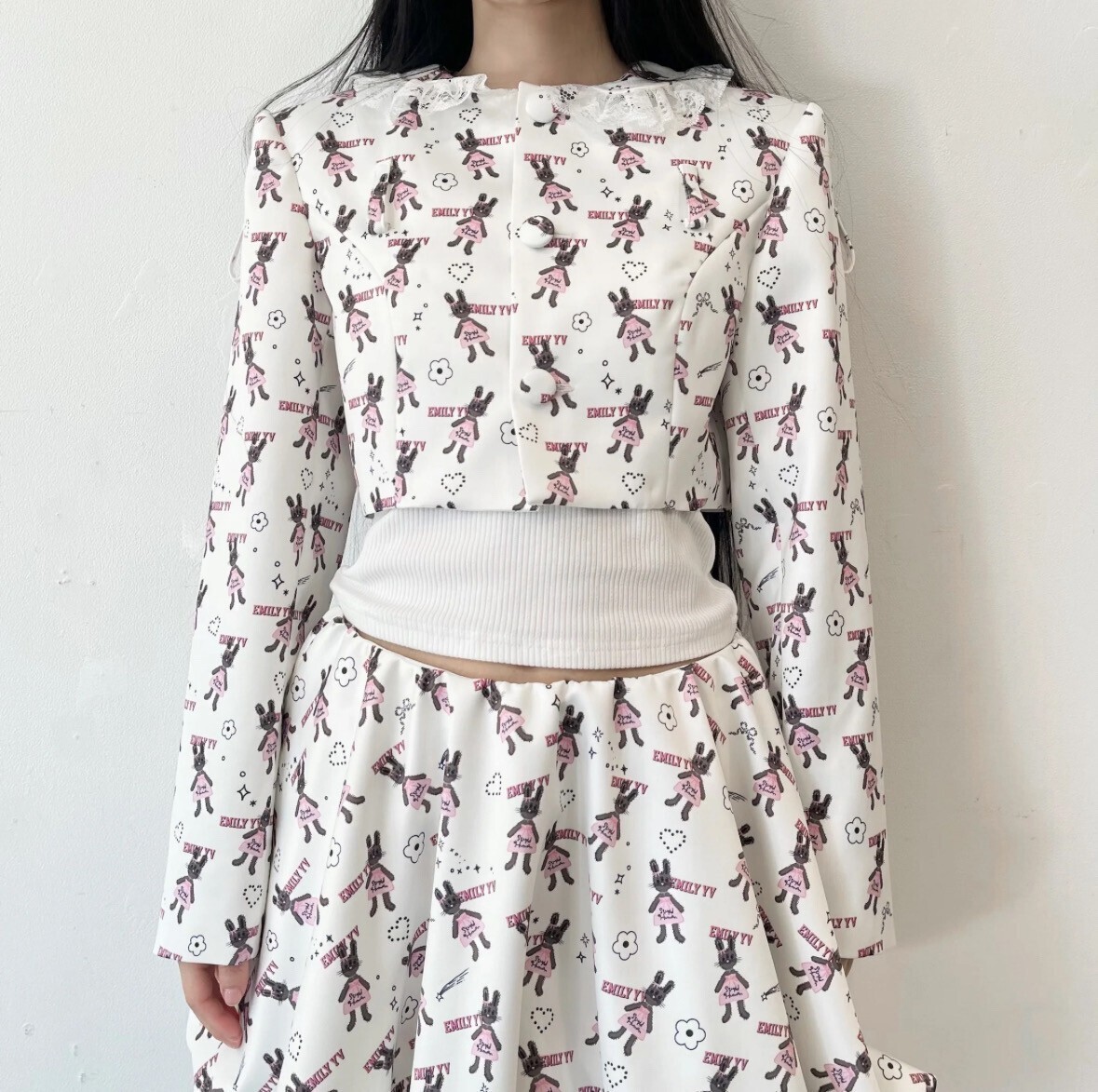 EMILY YV Little bunnies cropped jacket