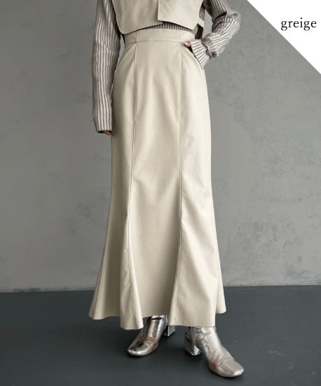 &g’aime Leather mermaid skirt/988-61601