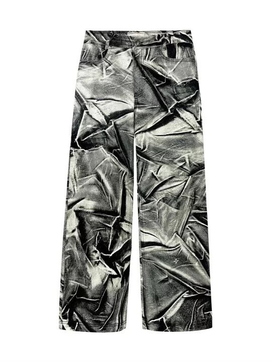 BLR BLUER BLR CRUMPLED DENIM PRINT JEANS