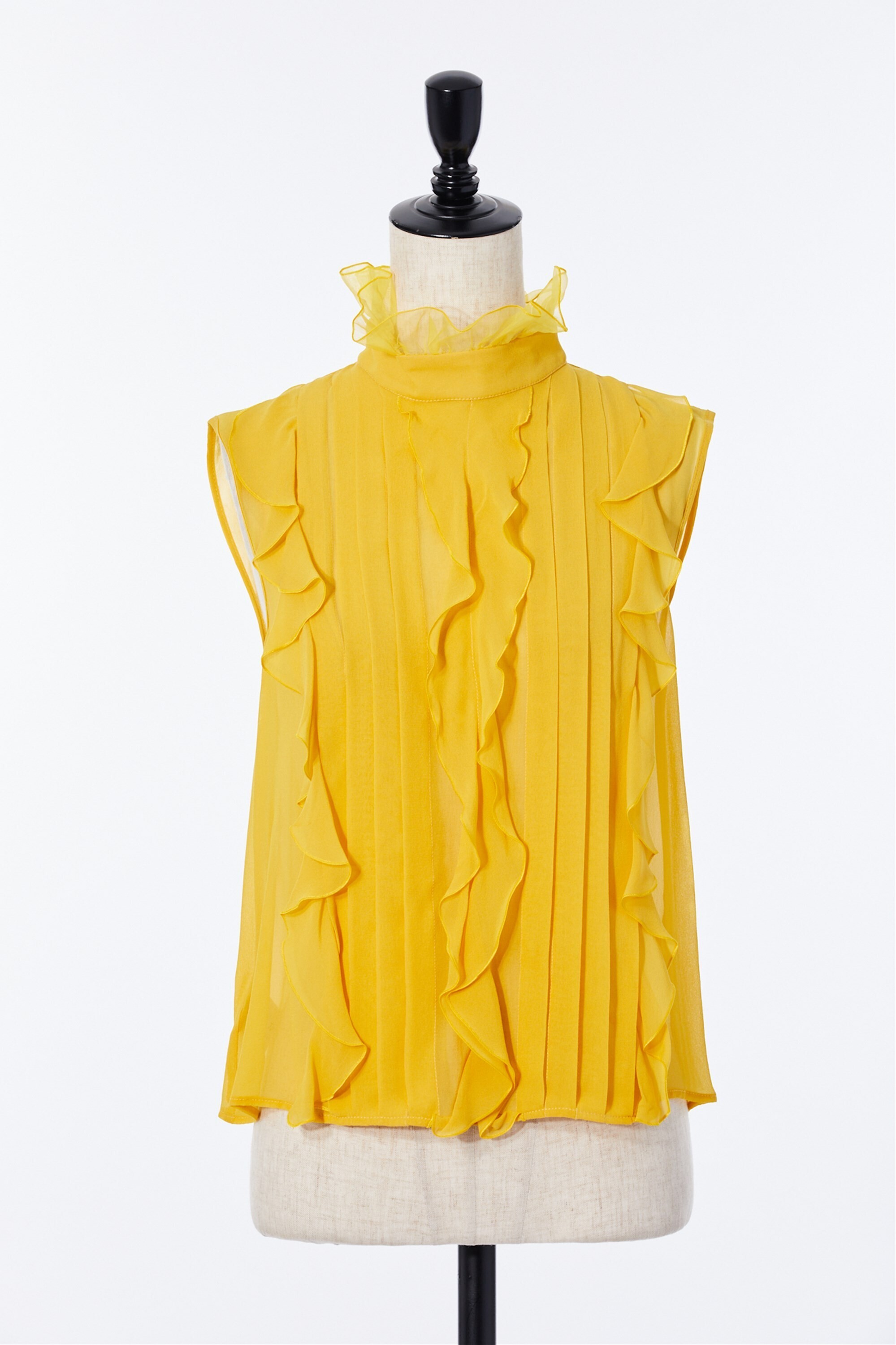 GIAMBATTISTA VALLI SILK CHIFFON SLEEVELESS BLOUSE