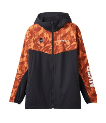DESCENTE MOVESPORT メンズ HEATNAVI 総柄グラフィック スリーブロゴ フルジップフーディー