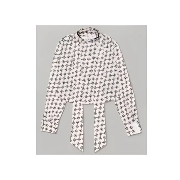 ROKH DOUBLE LAYERED CROPPED BLOUSE