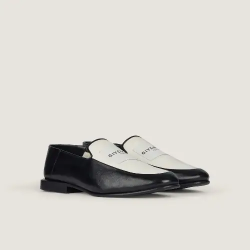 GIVENCHY ラベル ローファー レザー&キャンバス