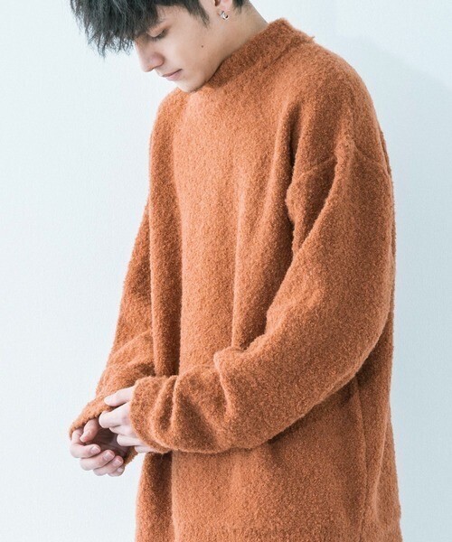 Ressaca ビッグシルエット モックネック エコニットセーター