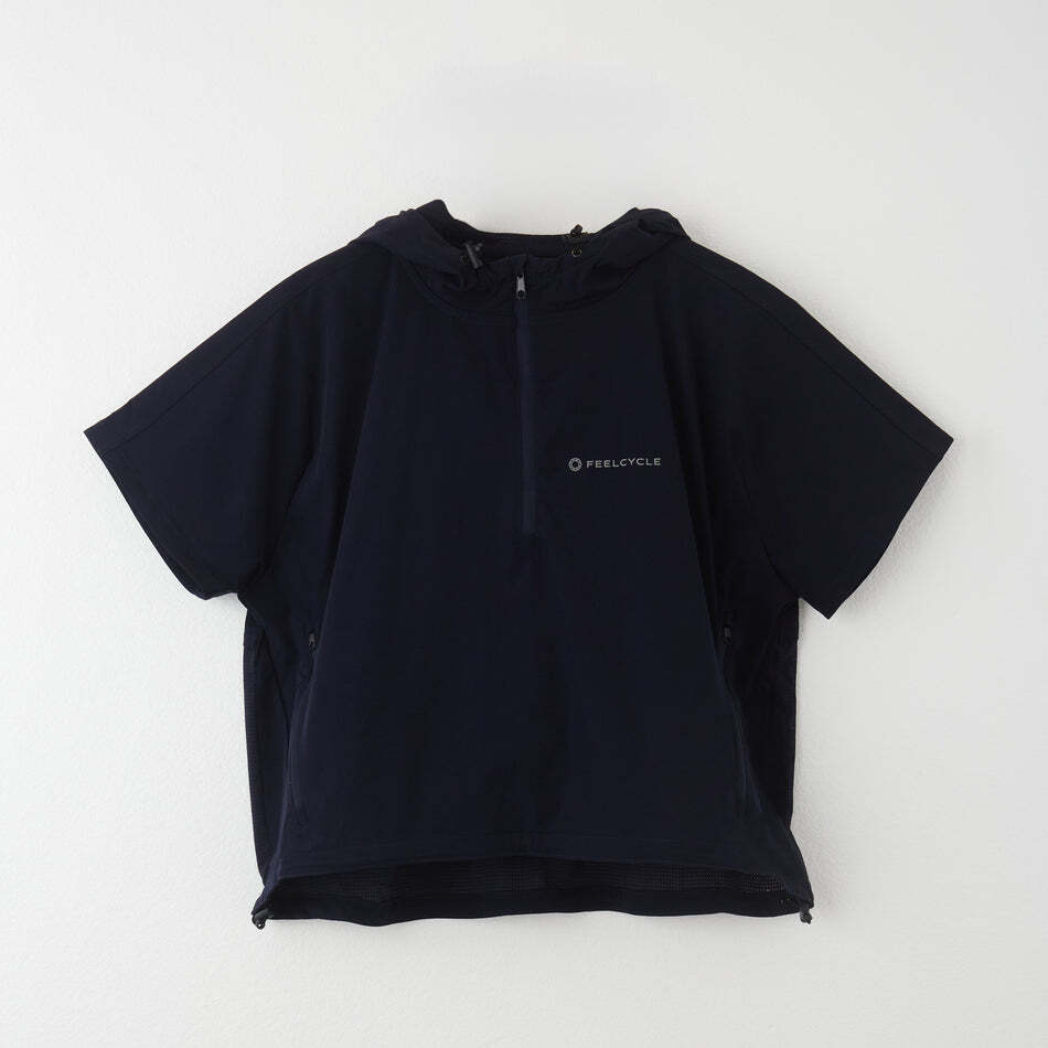 FEELCYCLE ハーフジップワイドフィットフーディ