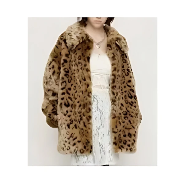 SLY LEOPARD F／FUR FRONT HOOK コート
