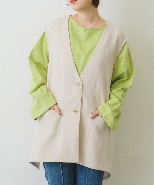 RETRO GIRL バックリボンスリットベスト