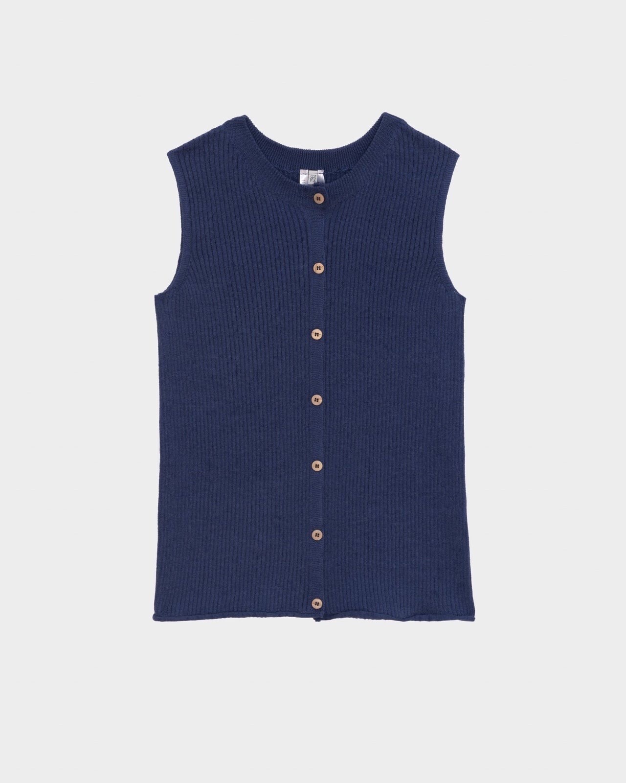 Baserange Drip Top - Linen - Mez Blue - Linen