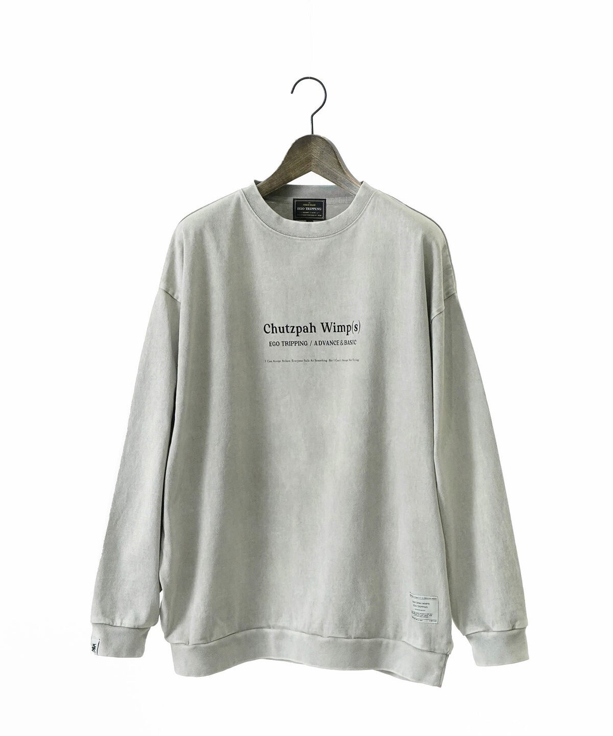 EGO TRIPPING MOTTLED TEE L/S