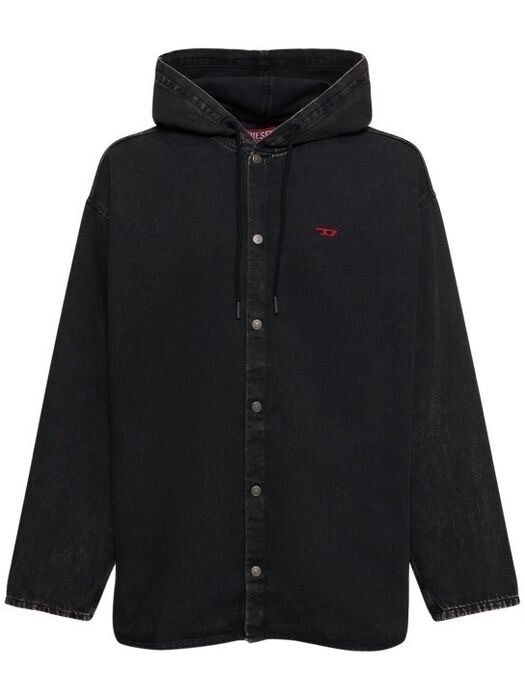 DIESEL D-Dewny-Hood コットンブレンドデニムジャケット
