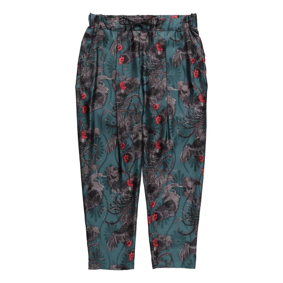 NIPOALOHA 〈 GAME COCK / JAKUCHU ITO / VIRIDIAN〉 / Tuck Easy Pants