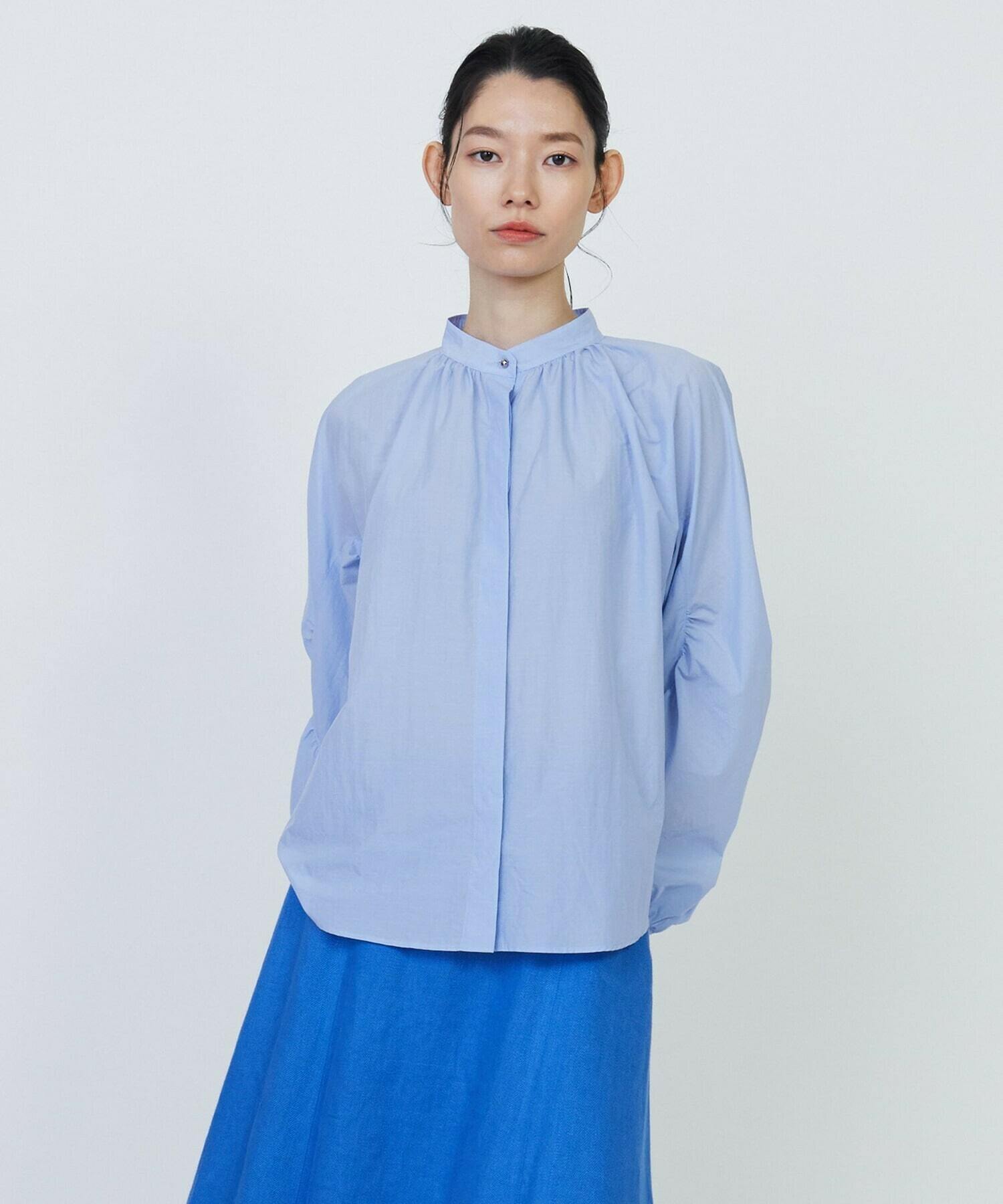 L'EQUIPE C/Nライトペーパータフタブラウス