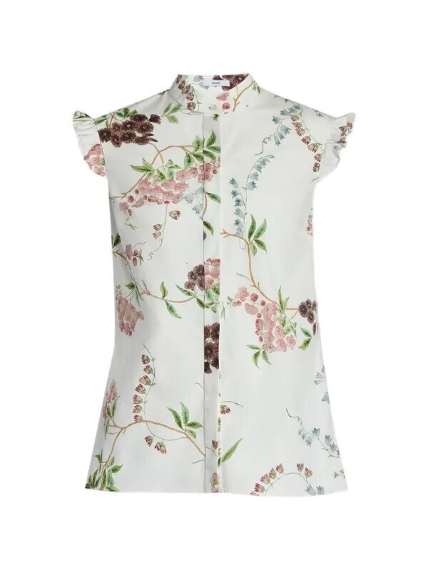 ERDEM フローラル ラッフル シャツ