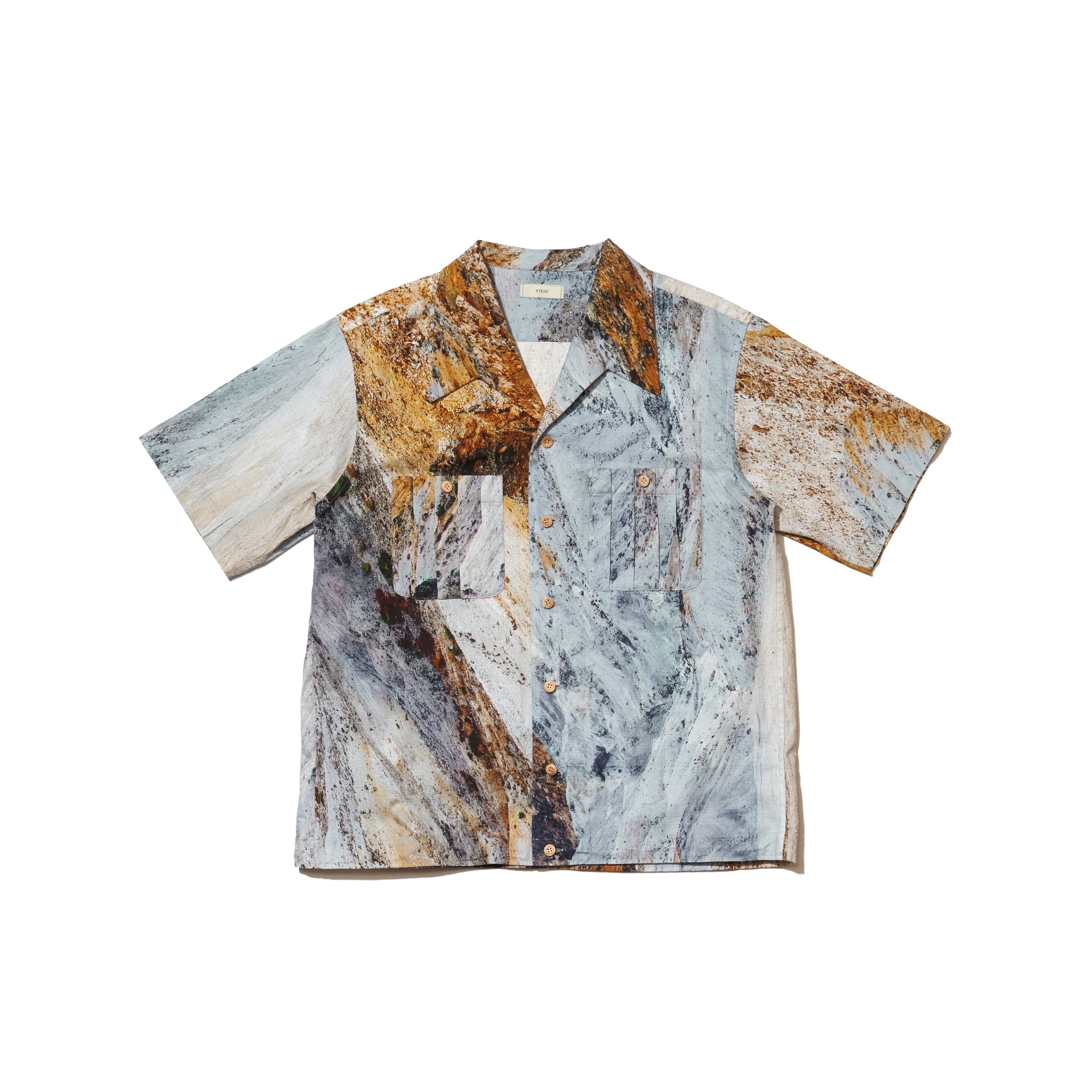 STEAF LANDSCAPE RESORT SHIRTS(PILE BIEGE)