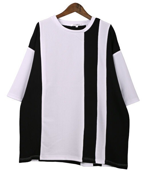LUXSTYLE 梨地切替BIGTシャツ