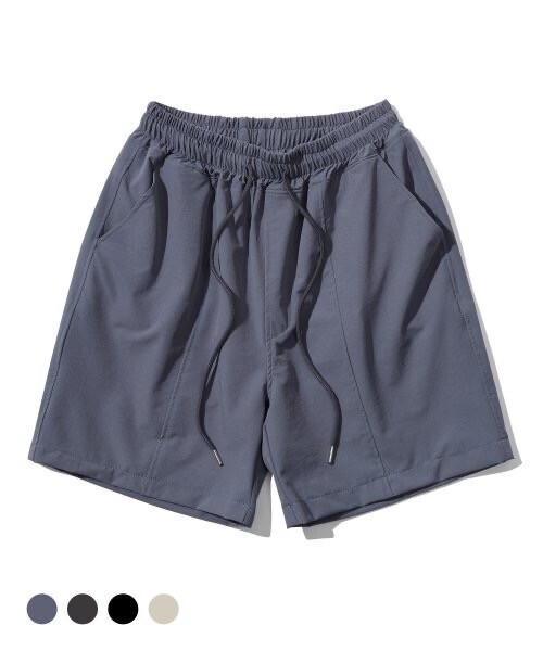 EASY NO EASY Heavy Nylon Anorak Shorts - Air Force