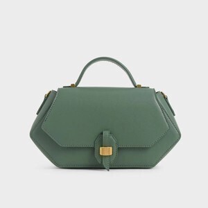 CHARLES & KEITH トップハンドル ジオメトリックバッグ
