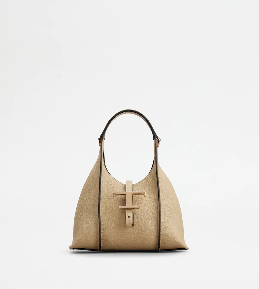 TOD'S T タイムレス レザー ホーボー バッグ マイクロ