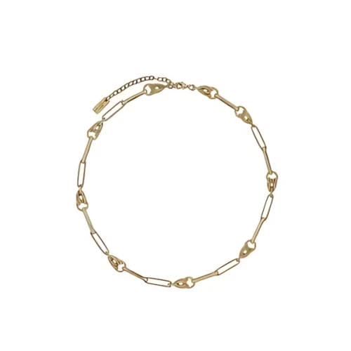 SAINT LAURENT ビンテージ レクタンギュラー ケーブル＆ノット リンク ネックレス