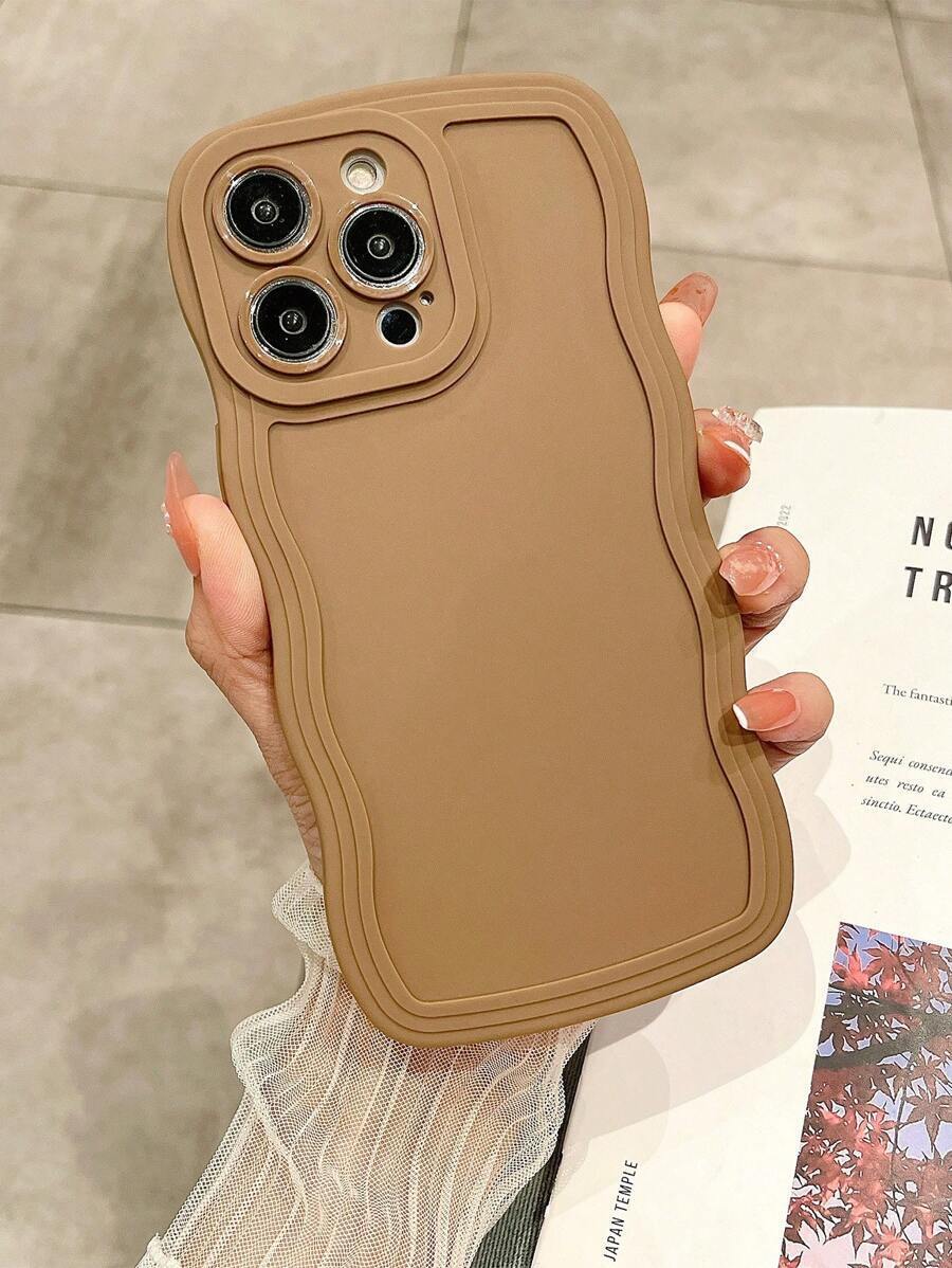 SHEIN ウェーブフレームソリッドフォンケース