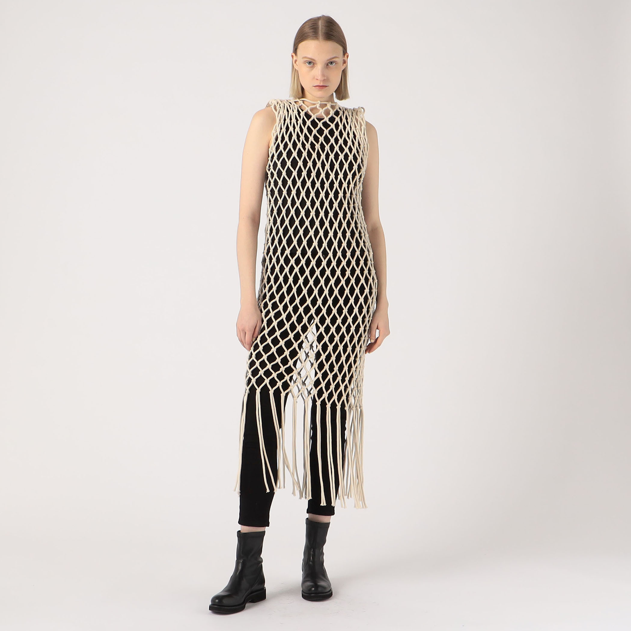 HYKE HYKE ROPE NET DRESS ワンピース