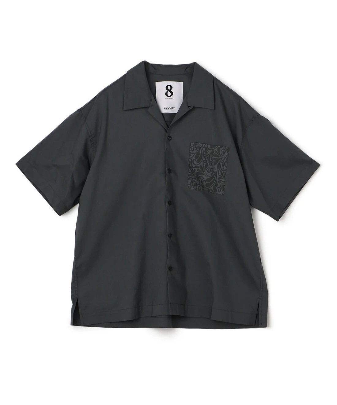CLOUDY African Textile Pocket SHIRTS CHARCOAL