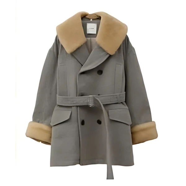 CLANE BOA COLLAR MILITARY COAT