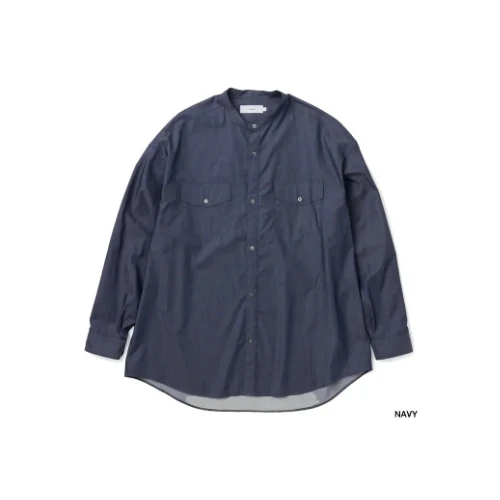 Graphpaper Supima Compact Band Collar Dungaree Shirt