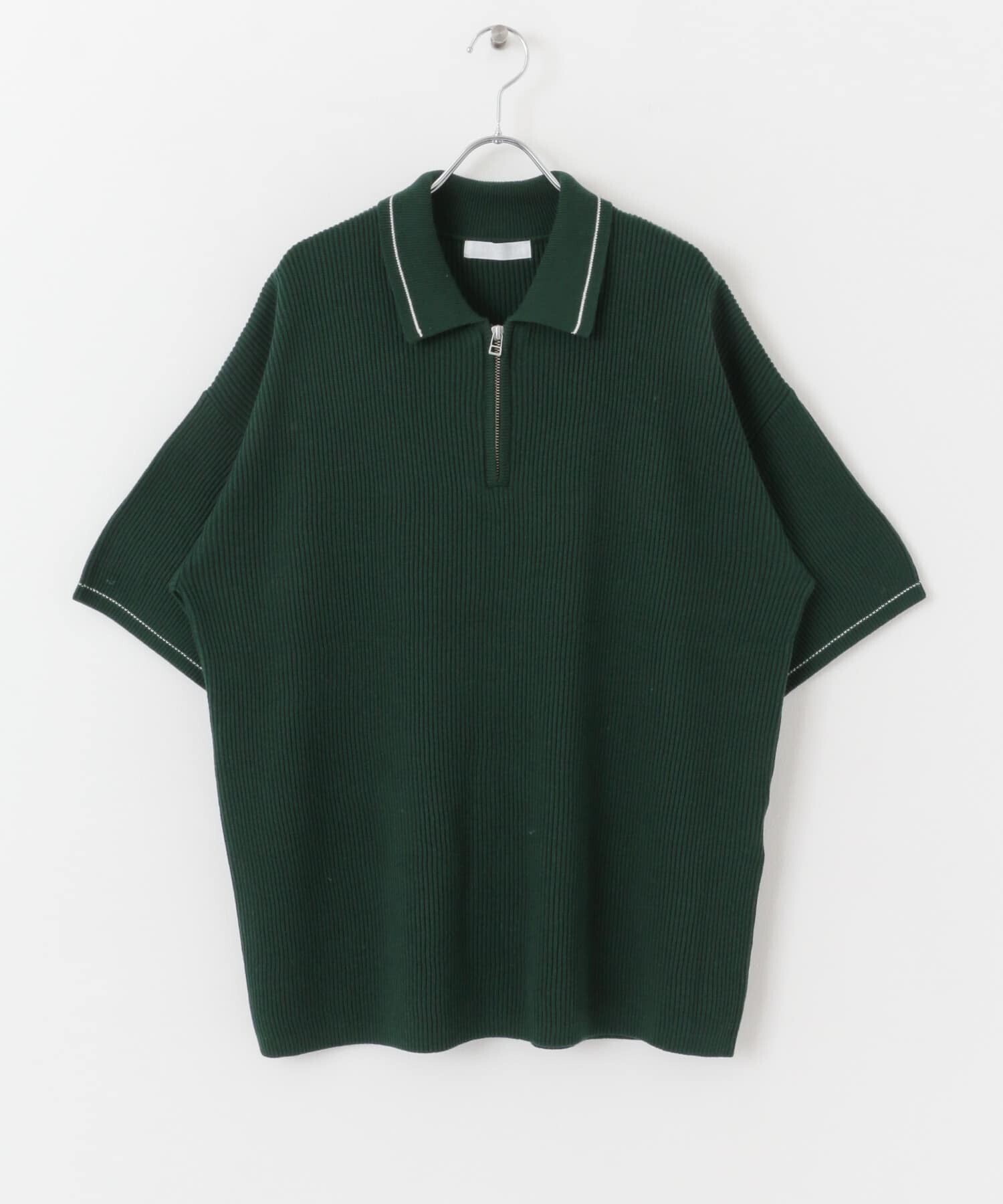 SENSE OF PLACE by URBAN RESEARCH ハーフZIPラインニットポロシャツ