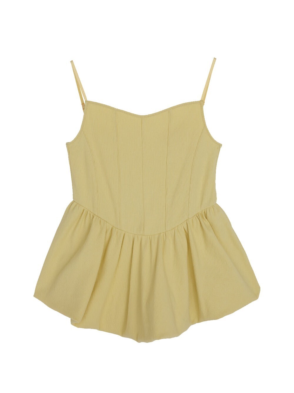 AMERI VINTAGE MEDI RIB BALLOON HEM CAMI TOP
