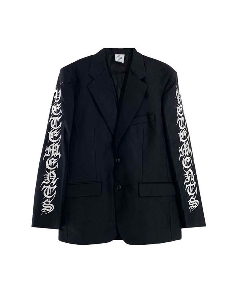 VETEMENTS GOTHIC LOGO EMBROIDERED JACKET