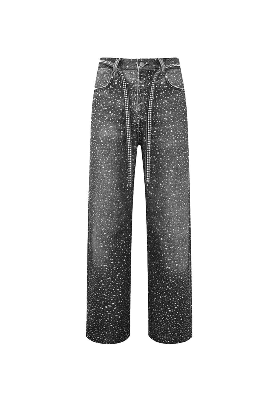 BIRTH OF ROYAL CHILD 3D Printing Washed Full Diamond Denim