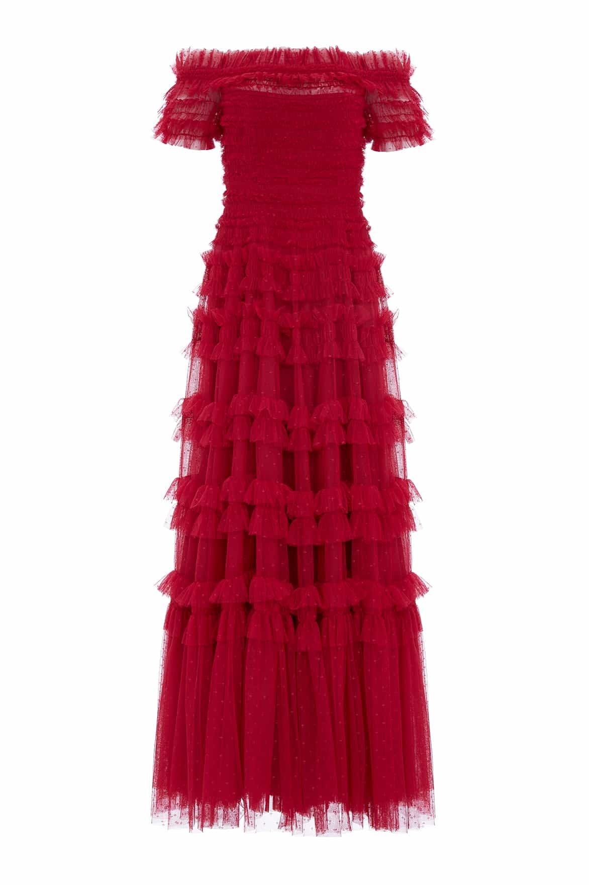 Needle & Thread Lisette Ruffle Off Shoulder Gown