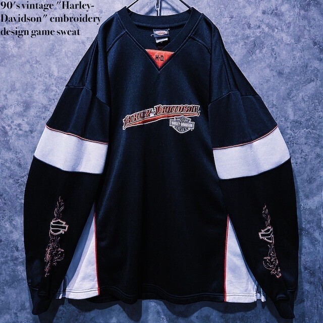 doppio 90's vintage "Harley-Davidson" embroidery design game sweat